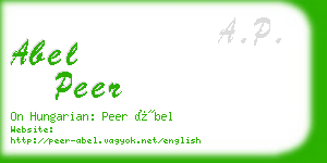 abel peer business card